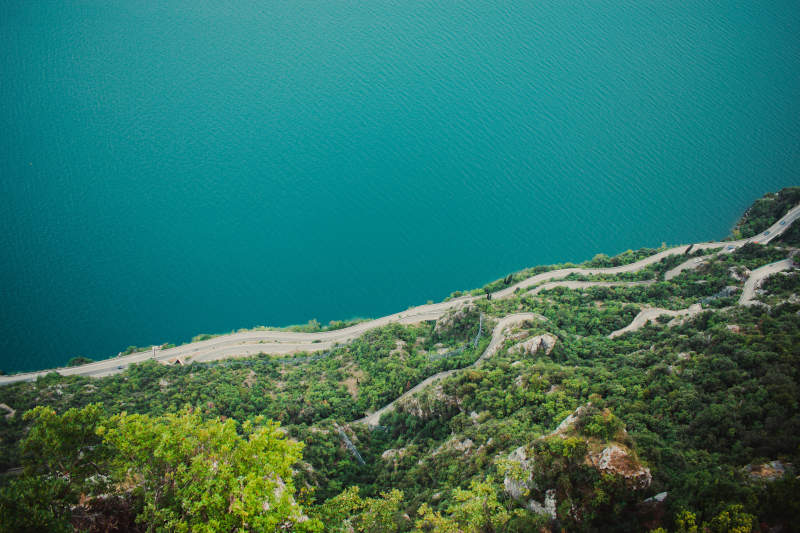 Beautiful view of Lake Garda from the Terrazza del Brivido